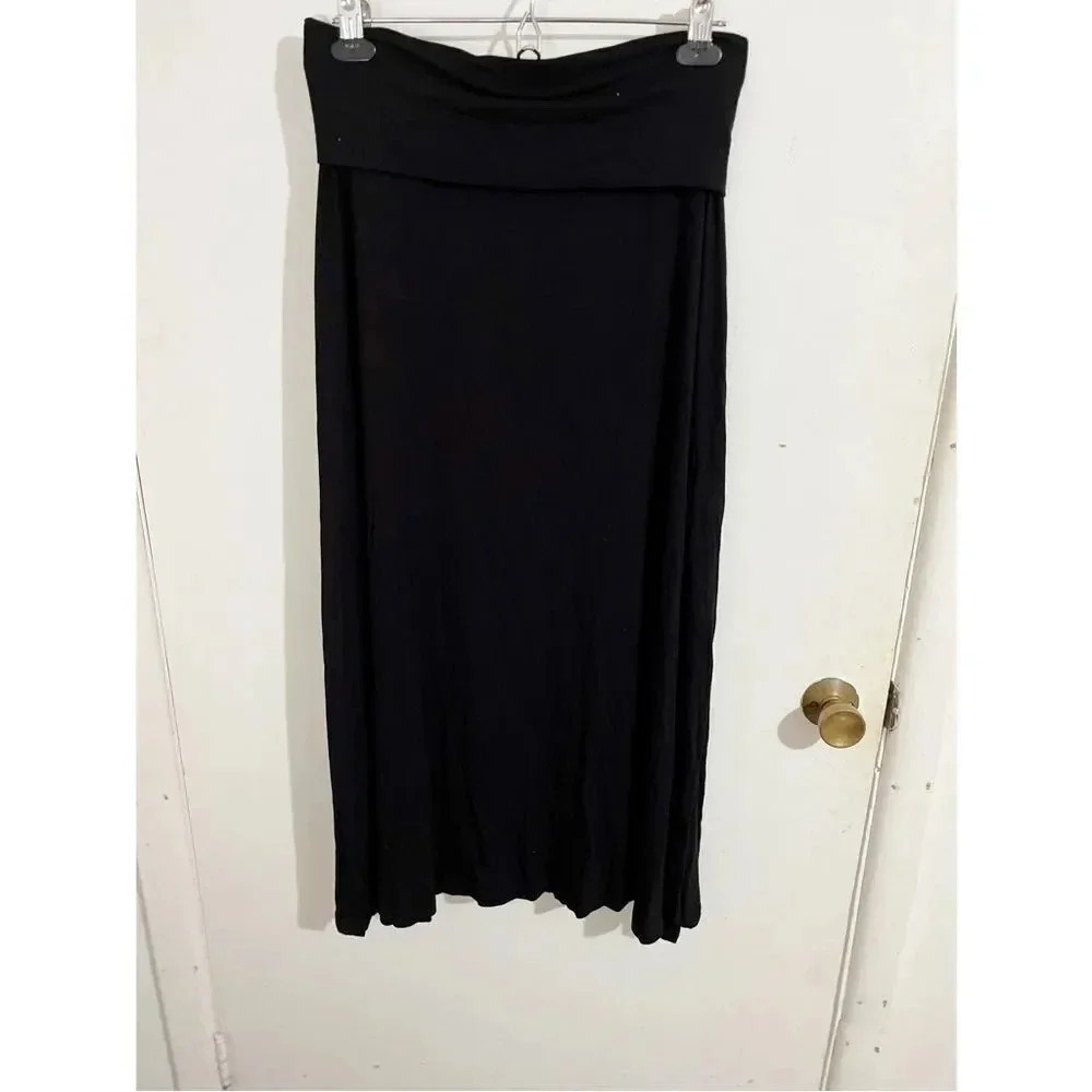 Lord & Taylor side slit maxi black skirt Size S - Picture 5 of 8